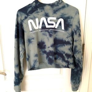 NASA long sleeve crop top shirt